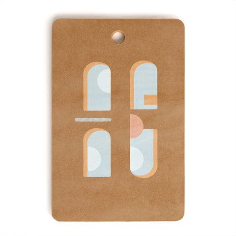 Lola Terracota The arch of a window abstract shapes contemporary Cutting Board Rectangle