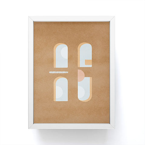 Lola Terracota The arch of a window abstract shapes contemporary Framed Mini Art Print