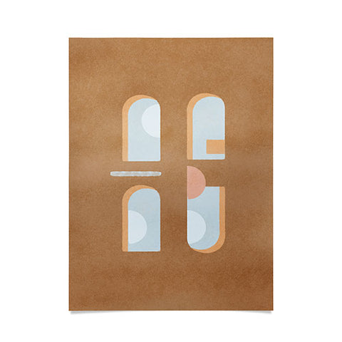 Lola Terracota The arch of a window abstract shapes contemporary Poster