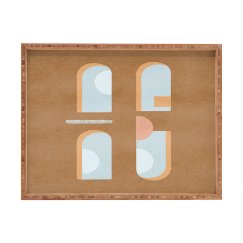 Lola Terracota The arch of a window abstract shapes contemporary Rectangular Tray