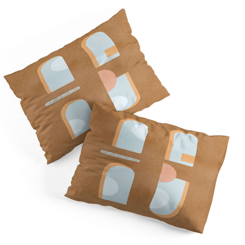 Lola Terracota The arch of a window abstract shapes contemporary Pillow Shams