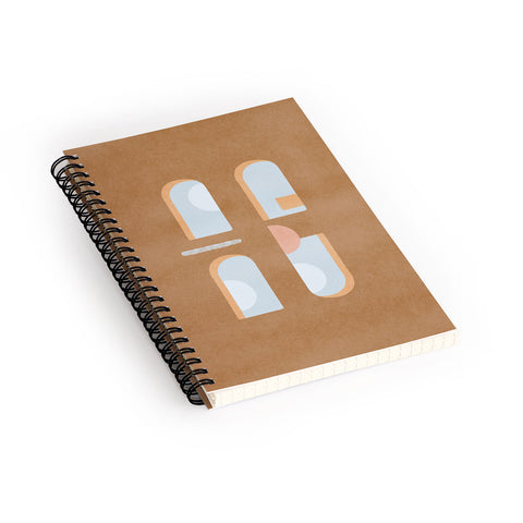 Lola Terracota The arch of a window abstract shapes contemporary Spiral Notebook
