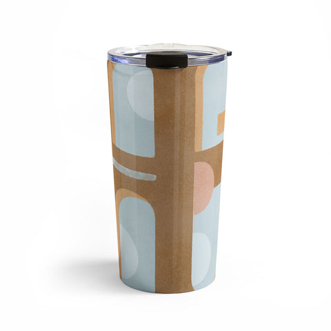 Lola Terracota The arch of a window abstract shapes contemporary Travel Mug