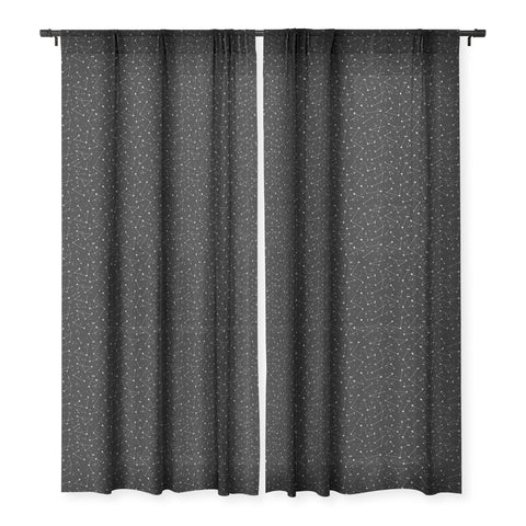 LordofMasks Constellations Black Sheer Window Curtain