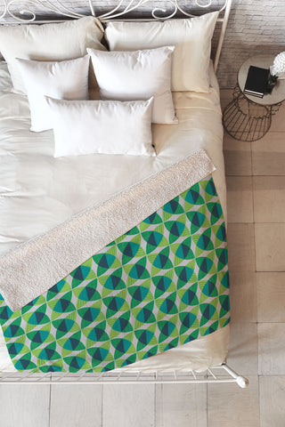 Lucie Rice And Circle Gets A Square Fleece Throw Blanket
