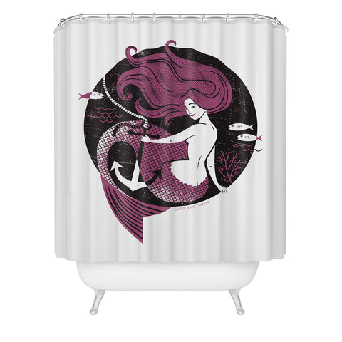 Lucie Rice Ari Aquarius Shower Curtain