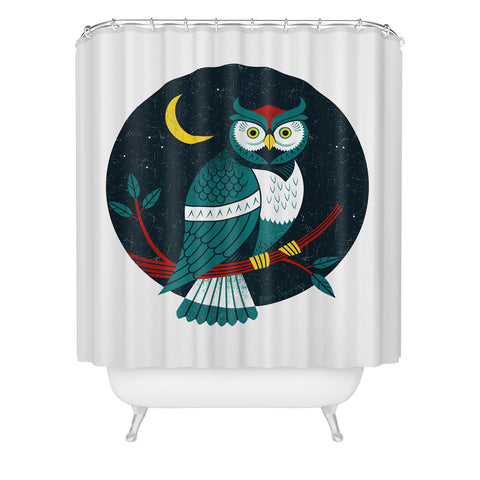 Lucie Rice Big Hooter Shower Curtain