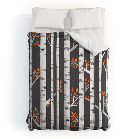 Lucie Rice Birches Be Crazy Comforter