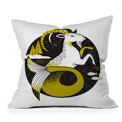 Lucie Rice Carl Capricorn Throw Pillow