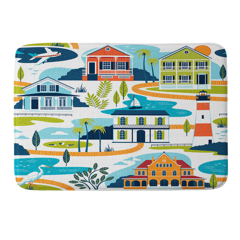 Lucie Rice Conch Republic Memory Foam Bath Mat