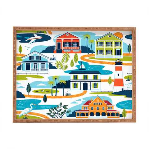 Lucie Rice Conch Republic Rectangular Tray