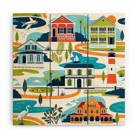 Lucie Rice Conch Republic Wood Wall Mural