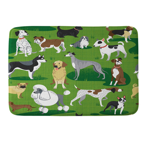 Lucie Rice Dog Day Afternoon Memory Foam Bath Mat