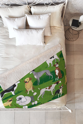 Lucie Rice Dog Day Afternoon Fleece Throw Blanket