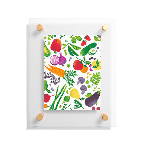 Lucie Rice EAT YOUR FRUITS AND VEGGIES Floating Acrylic Print