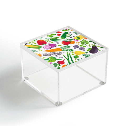 Lucie Rice EAT YOUR FRUITS AND VEGGIES Acrylic Box