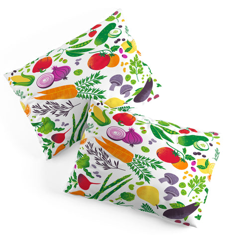 Lucie Rice EAT YOUR FRUITS AND VEGGIES Pillow Shams