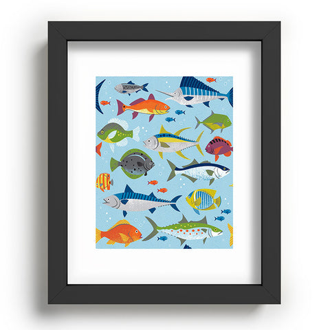 Lucie Rice Fish Frenzy Recessed Framing Rectangle