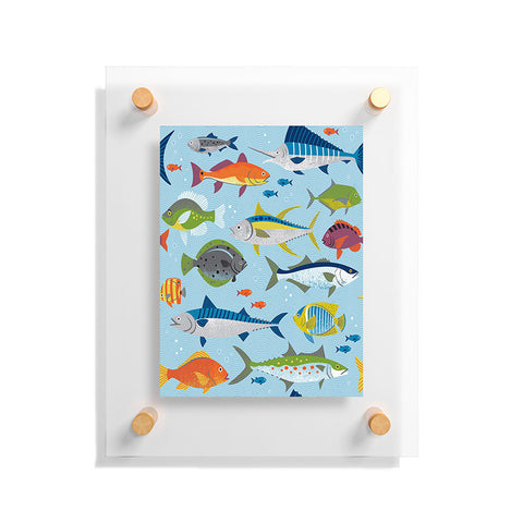 Lucie Rice Fish Frenzy Floating Acrylic Print