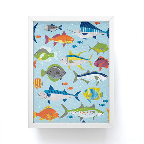 Lucie Rice Fish Frenzy Framed Mini Art Print