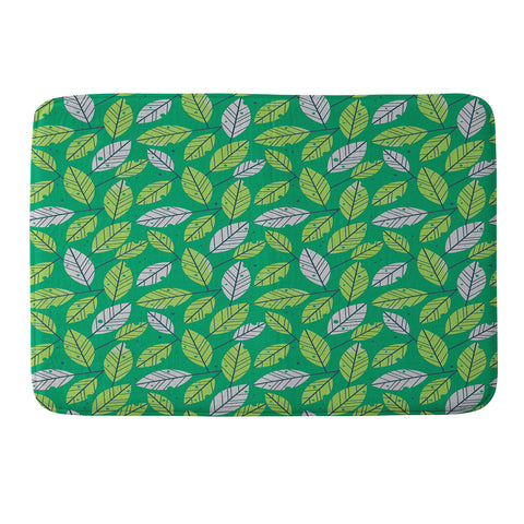 Lucie Rice Leafy Greens Memory Foam Bath Mat