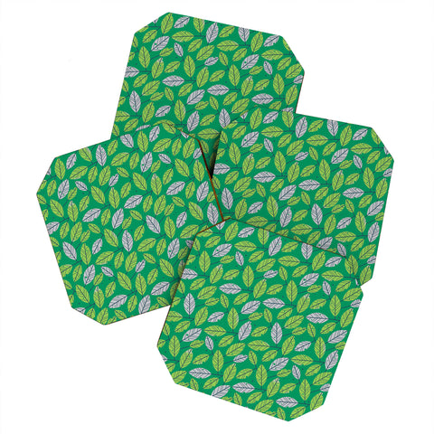 Lucie Rice Leafy Greens Coaster Set