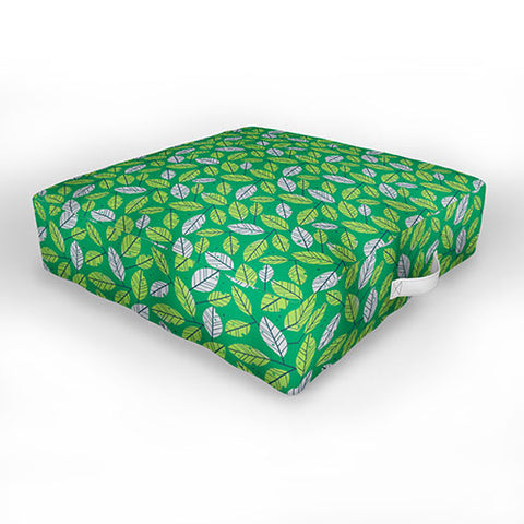 Lucie Rice Leafy Greens Outdoor Floor Cushion