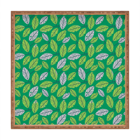 Lucie Rice Leafy Greens Square Tray