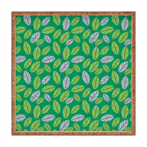 Lucie Rice Leafy Greens Square Tray