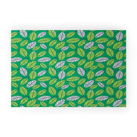 Lucie Rice Leafy Greens Welcome Mat