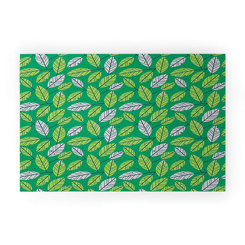 Lucie Rice Leafy Greens Welcome Mat