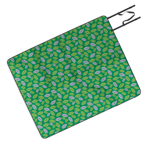 Lucie Rice Leafy Greens Picnic Blanket