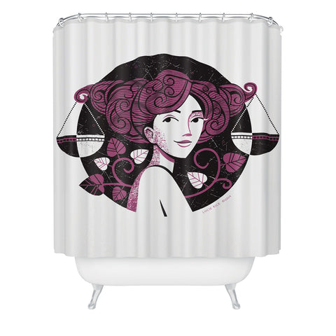 Lucie Rice Lola Libra Shower Curtain
