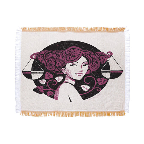 Lucie Rice Lola Libra Throw Blanket