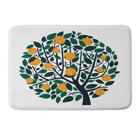 Lucie Rice Orange Tree Memory Foam Bath Mat
