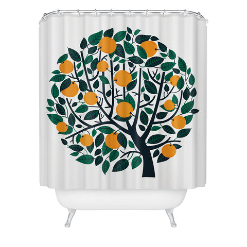 Lucie Rice Orange Tree Shower Curtain