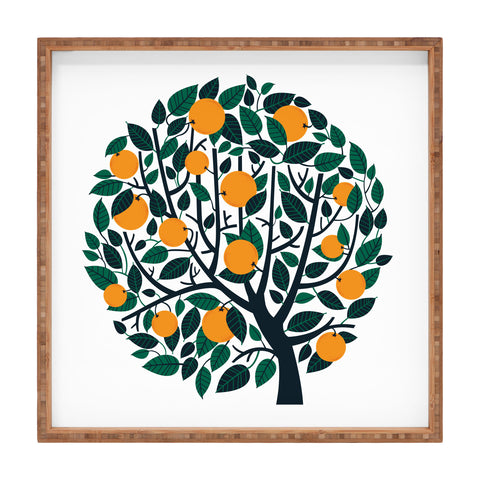 Lucie Rice Orange Tree Square Tray