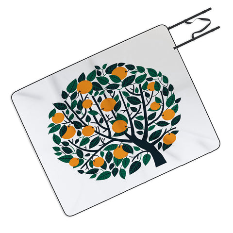 Lucie Rice Orange Tree Picnic Blanket