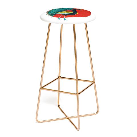 Lucie Rice Peacockin Bar Stool