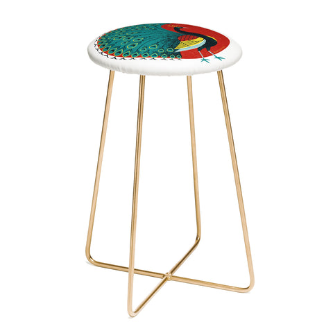 Lucie Rice Peacockin Counter Stool