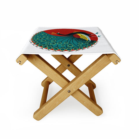 Lucie Rice Peacockin Folding Stool