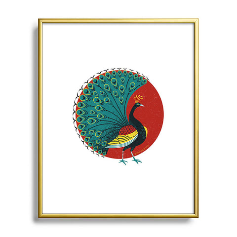 Lucie Rice Peacockin Metal Framed Art Print