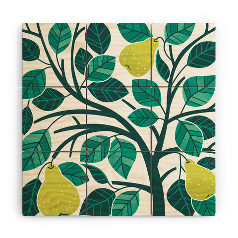 Lucie Rice Pear Tree Wood Wall Mural