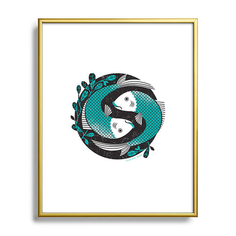 Lucie Rice Pearl and Polly Pisces Metal Framed Art Print