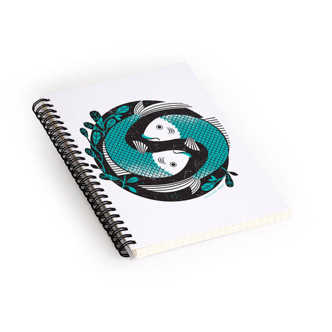 Lucie Rice Pearl and Polly Pisces Spiral Notebook
