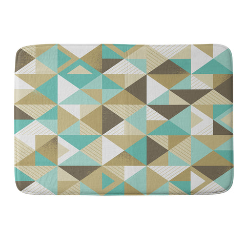 Lucie Rice Sand and Sea Geometry Memory Foam Bath Mat