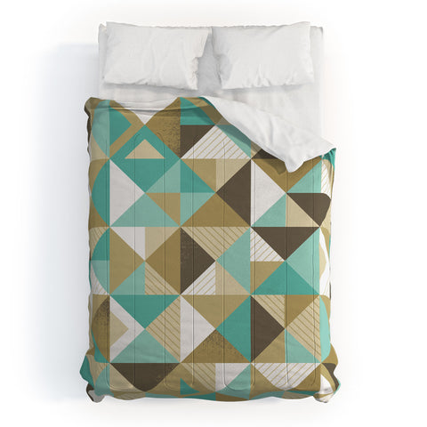 Lucie Rice Sand and Sea Geometry Comforter
