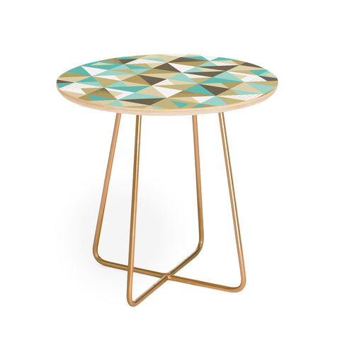 Lucie Rice Sand and Sea Geometry Round Side Table