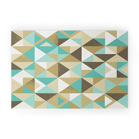 Lucie Rice Sand and Sea Geometry Welcome Mat