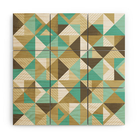 Lucie Rice Sand and Sea Geometry Wood Wall Mural